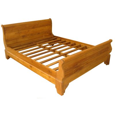 Klassiek teak houten bed