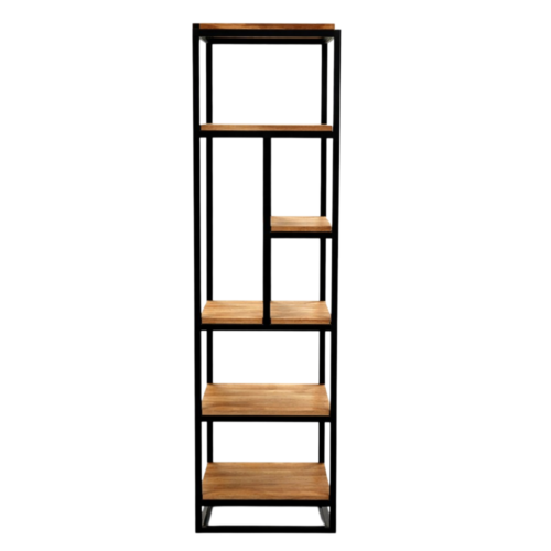 Roomdivider bina teak met ijzer 54 cm