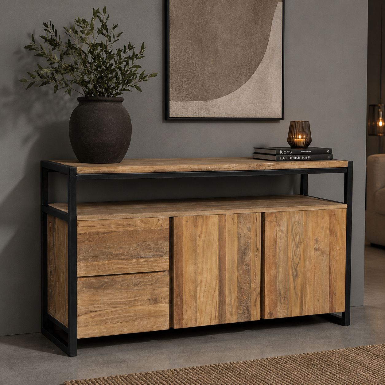 Dressoir teakhout binan 150 cm