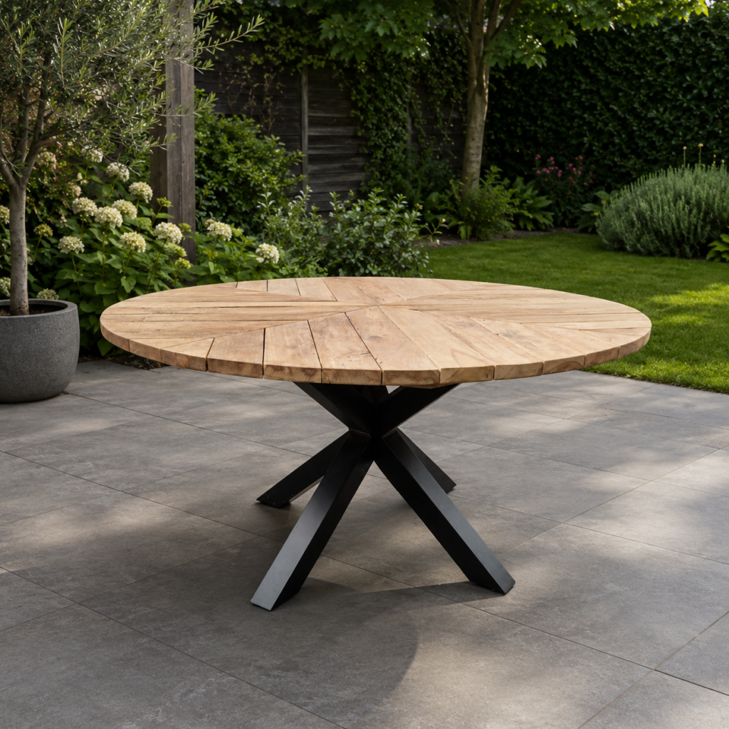 tuintafel teak 120 cm